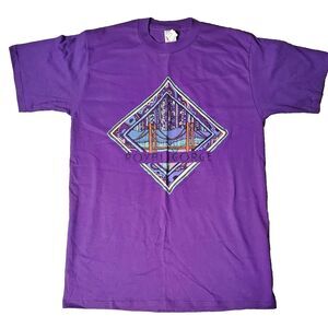 VTG Jerzees USA Royal Gorge Bridge Colorado Randy Martin Graphic T-Shirt Sz L